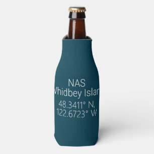 NAS Whidbey Island Latitude Longitude Bottle Cooler