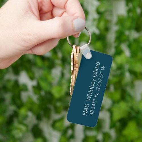 NAS Whidbey Island Latitude Longitude  Keychain