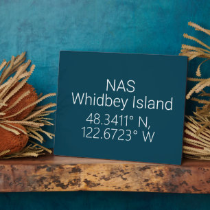 NAS Whidbey Island Latitude Longitude Plaque