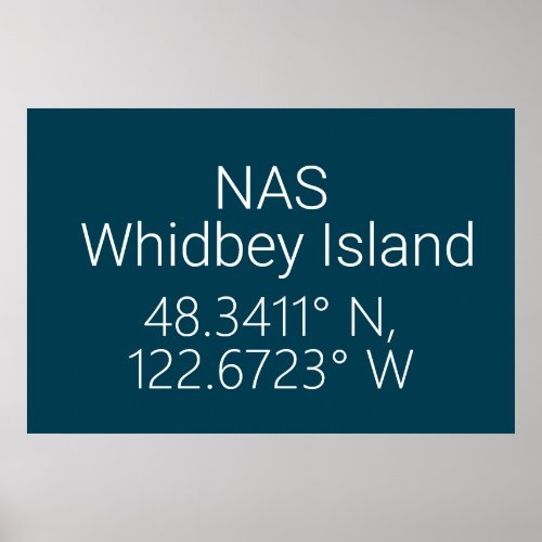 NAS Whidbey Island Latitude Longitude   Poster