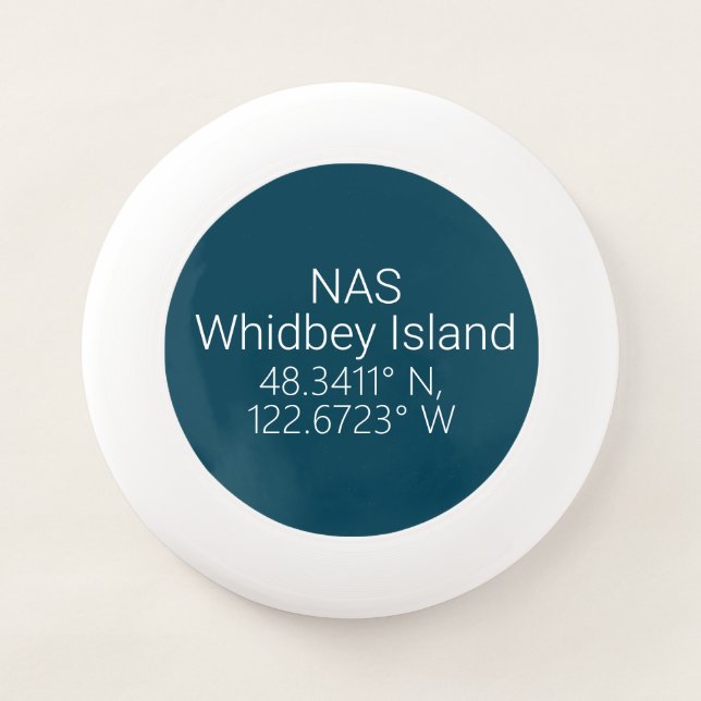NAS Whidbey Island Latitude Longitude  Wham-O Frisbee (Front)