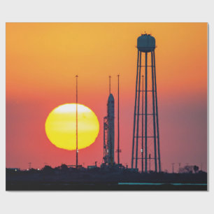 NASA Antares Rocket Sunrise Launch Wrapping Paper