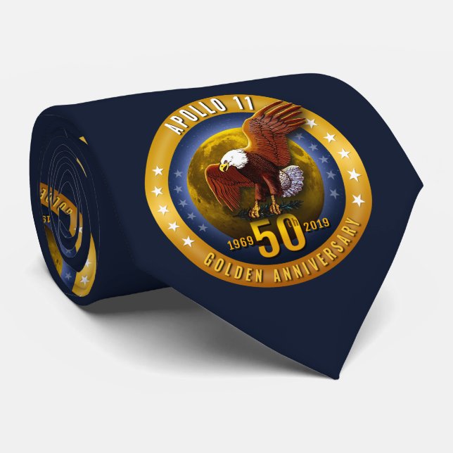 NASA Apollo 11 50th Golden Anniversary Neck Tie (Rolled)