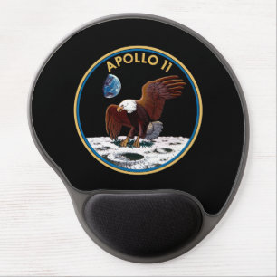 NASA Apollo 11 Moon Landing Lunar Patch Insignia Gel Mouse Pad