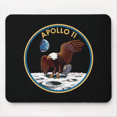 NASA Apollo 11 Moon Landing Lunar Patch Insignia Mouse Pad