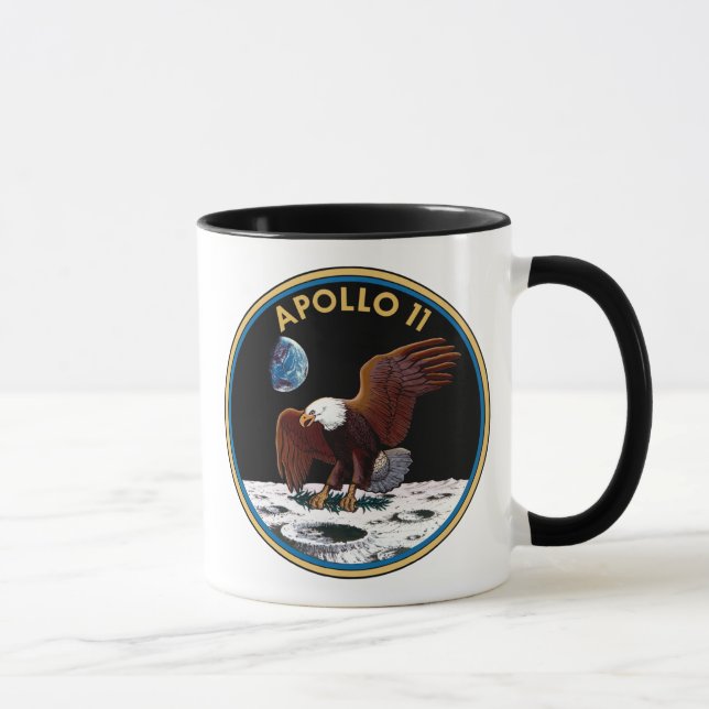 NASA Apollo 11 Moon Landing Lunar Patch Insignia Mug (Right)