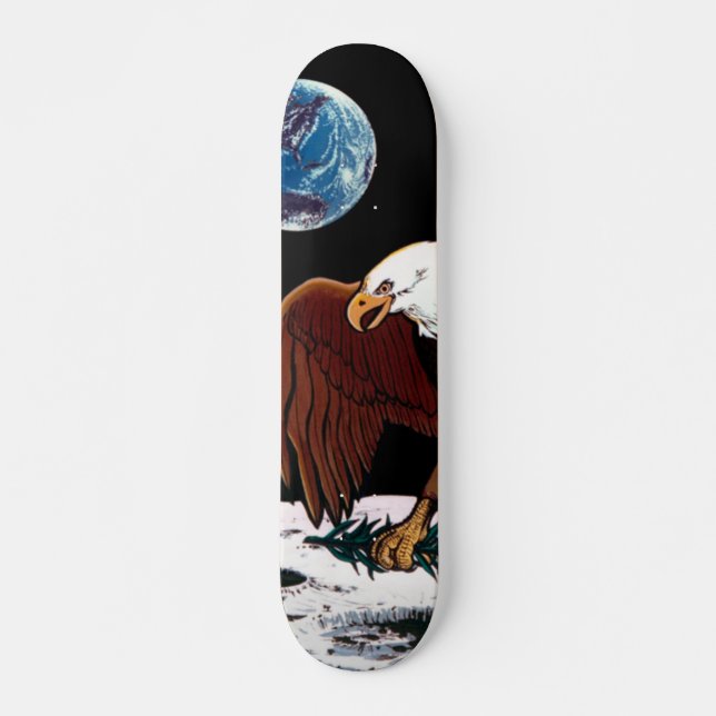 NASA Apollo 11 Moon Landing Lunar Patch Insignia Skateboard (Front)