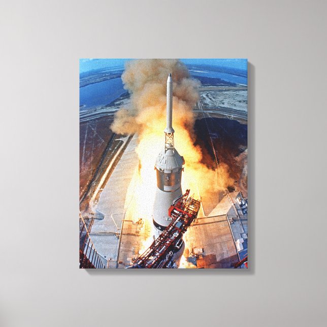 NASA Apollo 11 Moon Landing Rocket Launch Canvas Print (Front)
