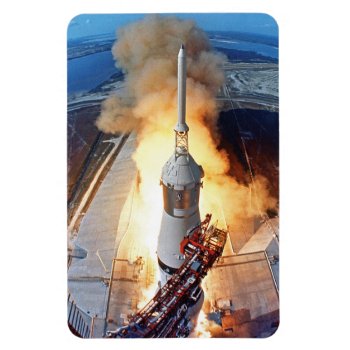 Nasa Apollo 11 Moon Landing Rocket Launch Magnet by FinalFrontier at Zazzle