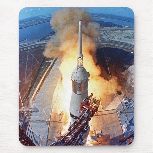 NASA Apollo 11 Moon Landing Rocket Launch Mouse Pad (Front)