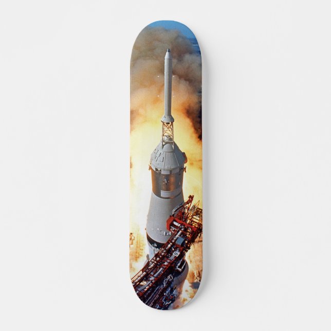 NASA Apollo 11 Moon Landing Rocket Launch Skateboard (Front)