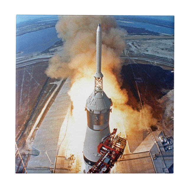 NASA Apollo 11 Moon Landing Rocket Launch Tile (Front)