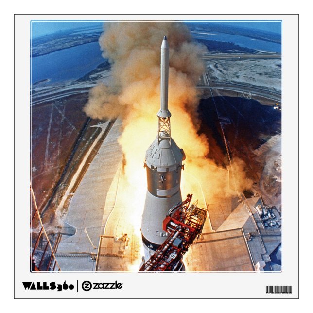 NASA Apollo 11 Moon Landing Rocket Launch Wall Sticker (Front)