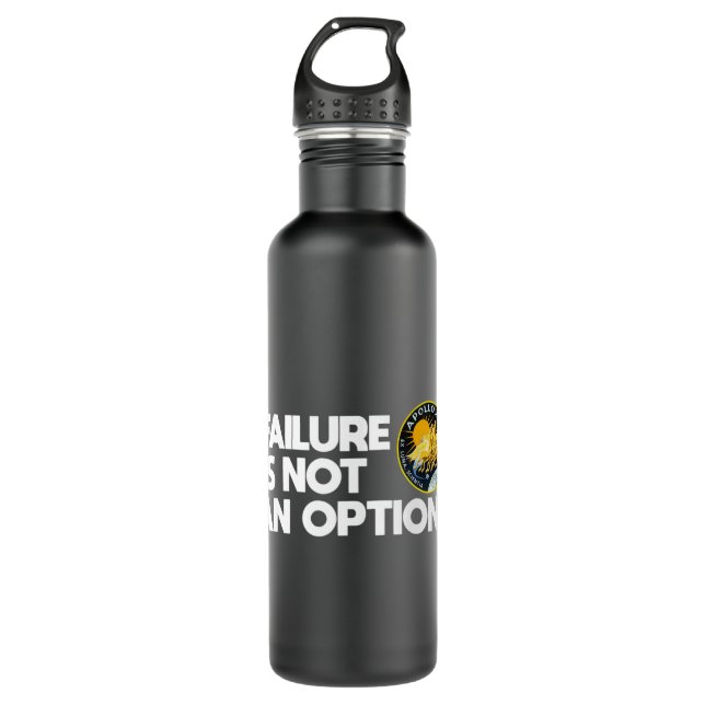 Nasa Apollo 13 Failure Is Not An Option.png Stainless Steel Water Bottle (Front)