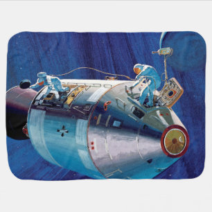 NASA Apollo 15 Command Service Module Artwork Baby Blanket
