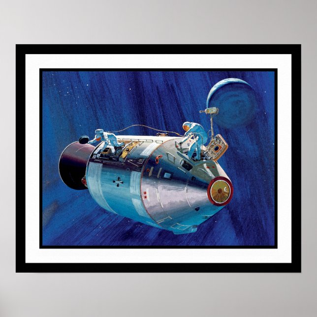 NASA Apollo 15 Command Service Module Artwork Poster (Front)