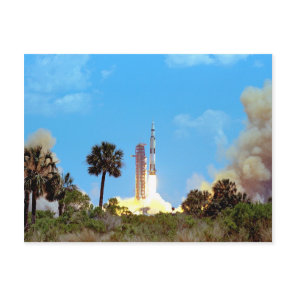 NASA Apollo 16 Saturn V Rocket Launch Postcard