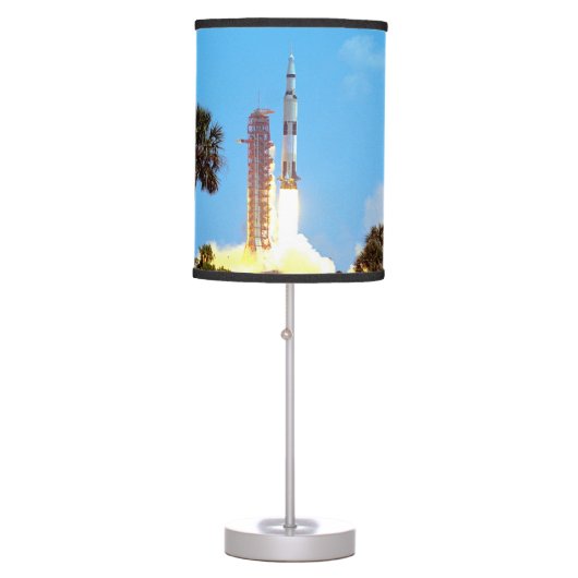 NASA Apollo 16 Saturn V Rocket Launch Table Lamp (Front)