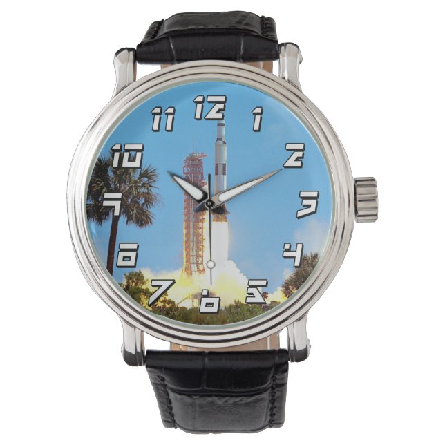 NASA Apollo 16 Saturn V Rocket Launch Watch (Front)