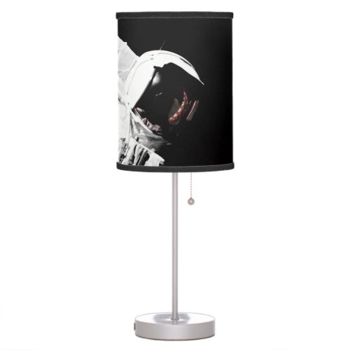 NASA Apollo 17 Astronaut Flag Earth Moon Photo Table Lamp