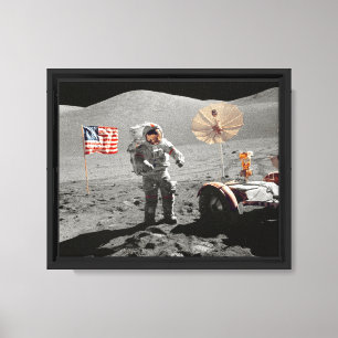 NASA Apollo 17 lunar landing mission, 1972 Canvas Print