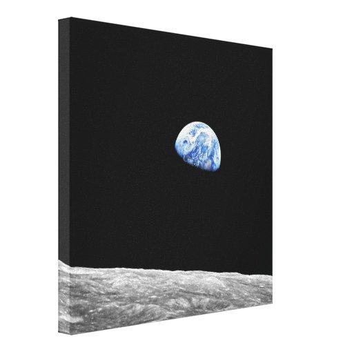 NASA Apollo 8 Earthrise Moon Lunar Orbit Photo Canvas Print | Zazzle