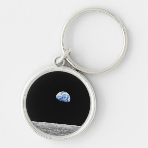NASA Apollo 8 Earthrise Moon Lunar Orbit Photo Keychain