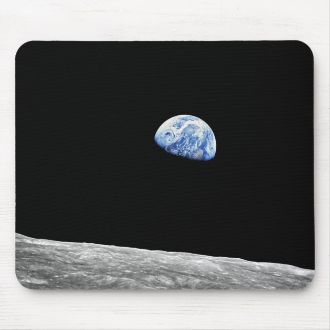 NASA Apollo 8 Earthrise Moon Lunar Orbit Photo Mouse Pad (Front)