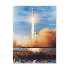 NASA Apollo 8 Rocket Launch Kennedy Space Center Postcard