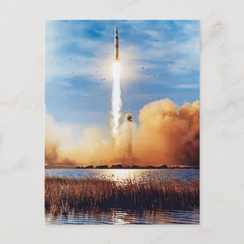 NASA Apollo 8 Rocket Launch Kennedy Space Center Postcard