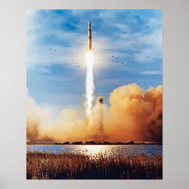 NASA Apollo 8 Rocket Launch Kennedy Space Center Poster (Front)