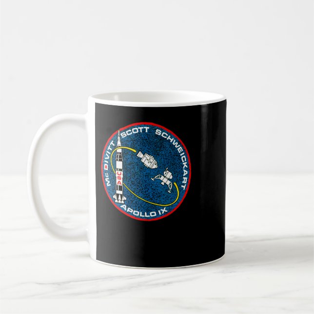NASA Apollo IX (Apollo 9) Mission Patch Coffee Mug (Left)