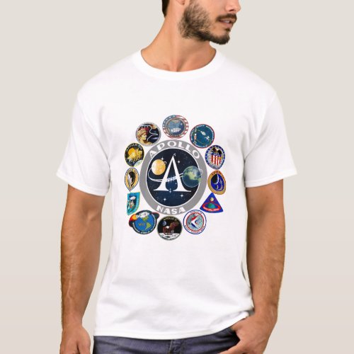 NASA Apollo Program Missions Patch Badge T_Shirt