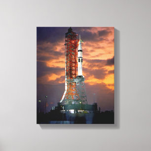 NASA Apollo Soyuz Launch Vehicle Sunrise Launchpad Canvas Print