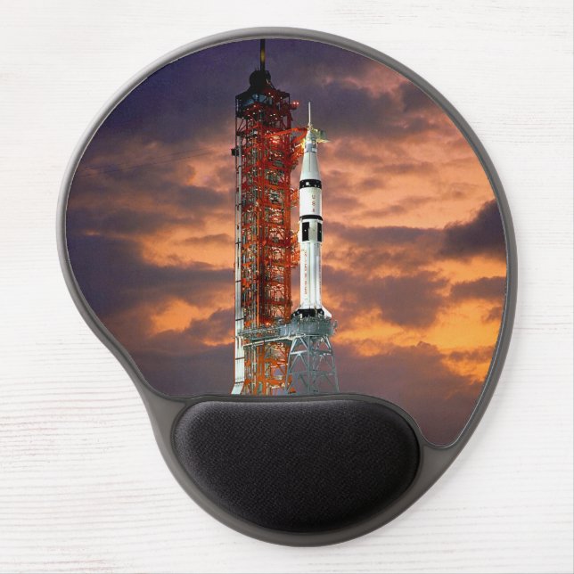 NASA Apollo Soyuz Launch Vehicle Sunrise Launchpad Gel Mouse Pad (Front)