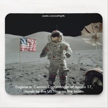 Nasa & Apollo Space Astronaut Mouse Pad by EarthGifts at Zazzle