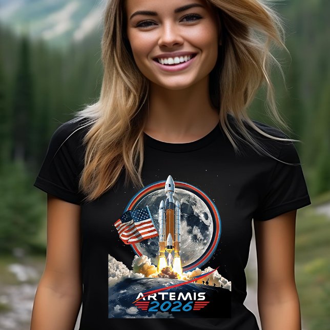 NASA Artemis II Moon Mission Rocket Galaxy Cosmic T-Shirt (Creator Uploaded)