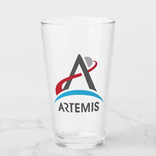 NASA Artemis Program Logo Mars 2024 Astronaut Glass