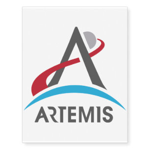 NASA Artemis Program Logo Mars 2024 Astronaut Temporary Tattoos