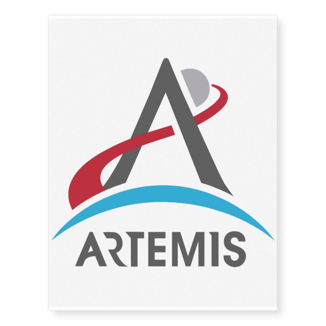 NASA Artemis Program Logo Mars 2024 Astronaut Temporary Tattoos (Front)