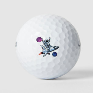 nasa astronauts on space shuttle golf balls