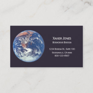NASA Earth Apollo 17 personalized business card