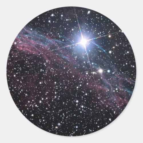 NASA ESA Veil nebula Classic Round Sticker