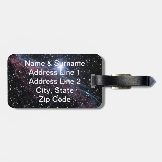 NASA ESA Veil nebula Luggage Tag (Back Horizontal)