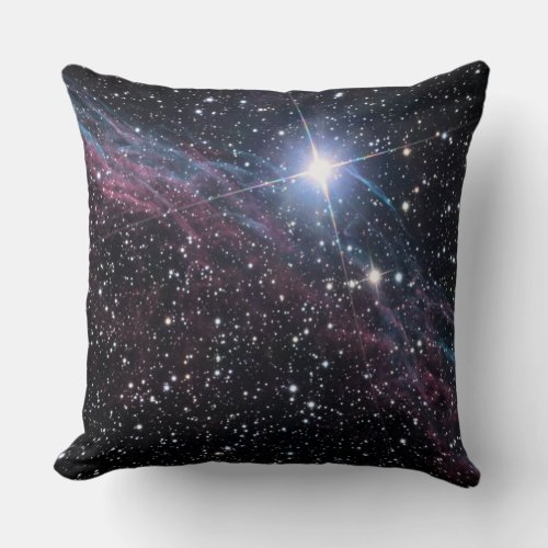 NASA ESA Veil nebula Throw Pillow