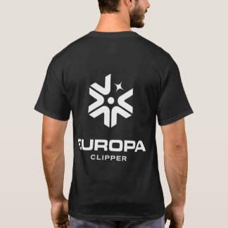 NASA Europa Clipper One-Color Logo Eclipse Black T-Shirt
