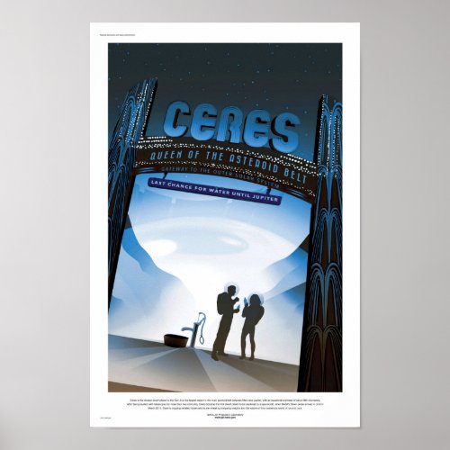 NASA Future Travel Poster _ Dwarf Planet Ceres