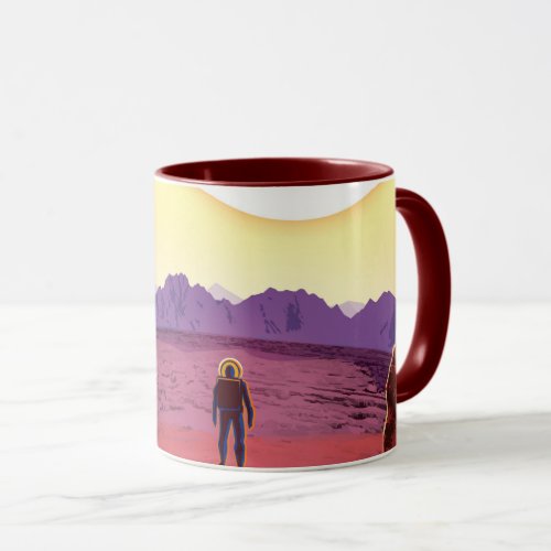 NASA Future Travel Poster _ Relax on Kepler 16b Mug