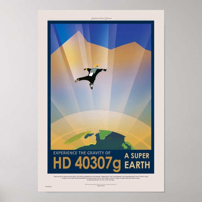 NASA Future Travel Sci Fi Poster - Super Earth (Front)