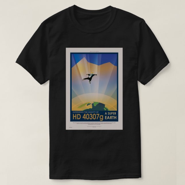 NASA Future Travel Sci Fi Poster - Super Earth T-Shirt (Design Front)
